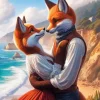 romantic Fox couple Diamond Dotz