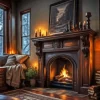 Antique Fireplace Diamond By Numbers