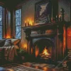 Antique Fireplace Diamond By Numbers