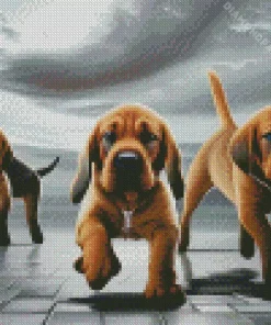 Bloodhound Puppies Diamond Dotz