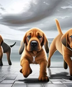 Bloodhound Puppies Diamond Dotz
