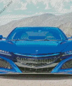 Blue acura nsx car Diamond Dotz
