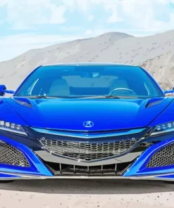 Blue acura nsx car Diamond Dotz