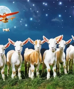 baby goats Diamond With Numbers