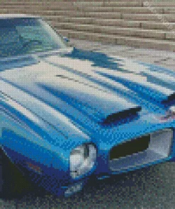 blue 1979 firebird car Diamond With Numbers