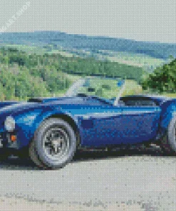 blue ac cobra car Diamond With Numbers