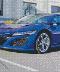 blue acura nsx Diamond With Numbers