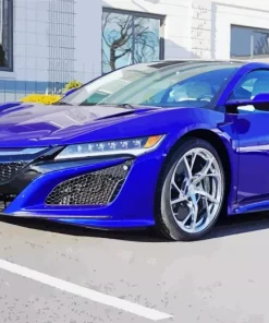 blue acura nsx Diamond With Numbers