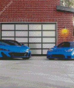 blue acura nsx cars Diamond With Numbers