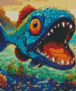 blue fish Diamond Paintings