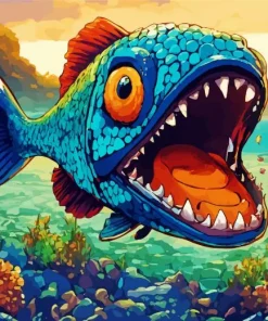 blue fish Diamond Paintings