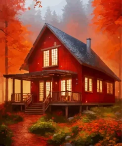 fall house art Diamond Dotz