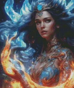 fire and ice woman Diamond Dotz