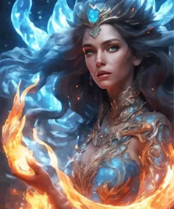 fire and ice woman Diamond Dotz