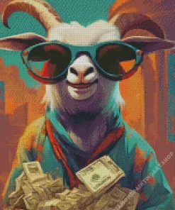 goat with sunglasses Diamond Dotz