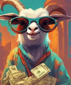 goat with sunglasses Diamond Dotz