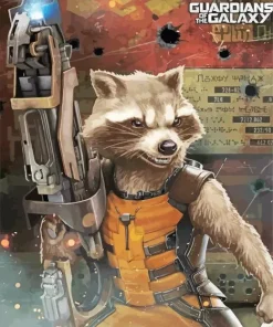 rocket raccoon Diamond Dotz