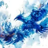 Abstract Blue Firebird Diamond Painting