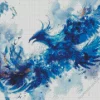 Abstract Blue Firebird Diamond Painting