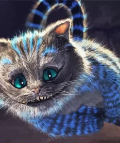 Alice In Wonderland Blue Cheshire Cat Diamond Painting