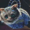 Alice In Wonderland Blue Cheshire Cat Diamond Painting