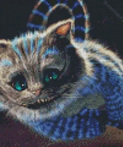 Alice In Wonderland Blue Cheshire Cat Diamond Painting