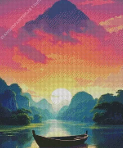 Animation Boat Diamond Painting