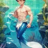 Anime Blue Merman Diamond Painting