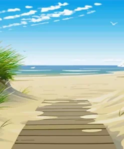 Beach Boardwalk Diamond Painting