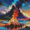 Beach Bonfire Diamond Painting