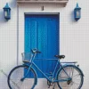 Blue Bike Diamond Painting