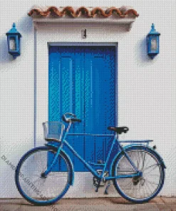 Blue Bike Diamond Painting