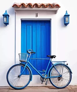 Blue Bike Diamond Painting