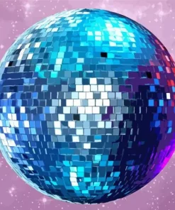 Blue Disco Ball Diamond Painting