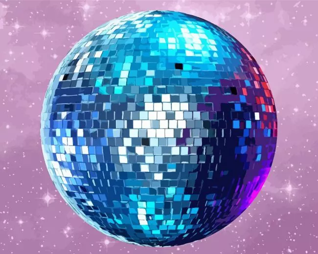 Blue Disco Ball Diamond Paintings Blue Disco Ball Diamond Painting