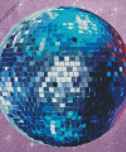 Blue Disco Ball Diamond Painting