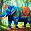 Blue Elephant Diamond Painting