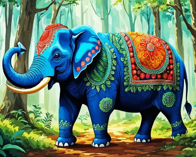 Blue Elephant Diamond Paintings Blue Elephant Diamond Painting