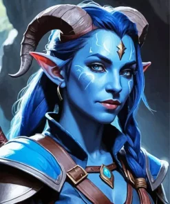 Blue Female Elf Diamond Painting