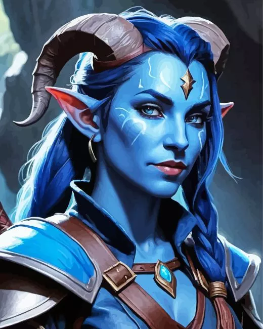 Blue Female Elf Diamond Paintings Blue Female Elf Diamond Painting