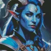 Blue Female Elf Diamond Painting