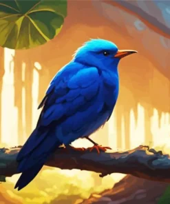 Blue Finch Bird Diamond Painting