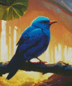 Blue Finch Bird Diamond Painting