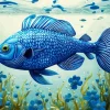 Blue Fish Diamond Painting
