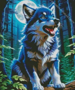 Blue Hummingbird Diamond Painting