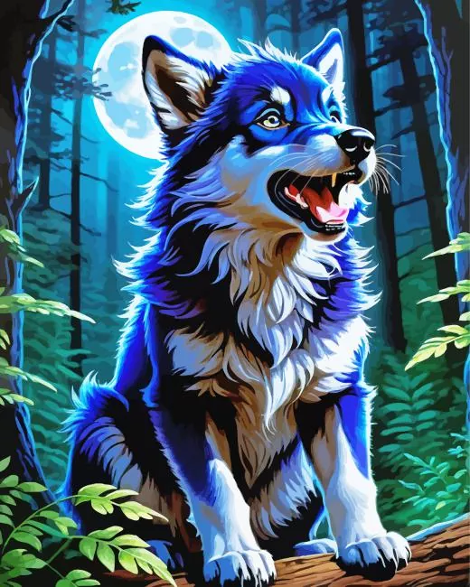 Blue Husky Diamond Paintings Blue Hummingbird Diamond Painting