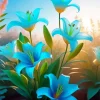 Blue Lilies Diamond Painting