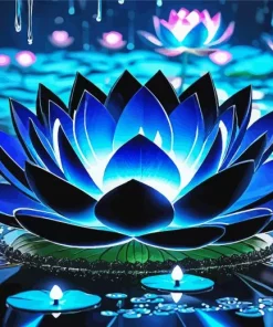 Blue Lotus Diamond Painting