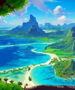 Bora Bora Beach Diamond Painting