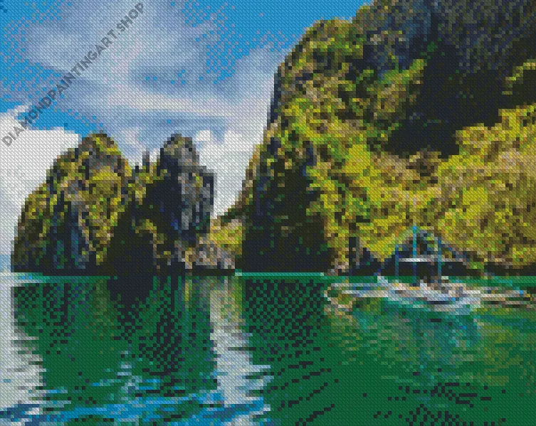 Boracay Philippines Diamond With Numbers Boracay Philippines Diamond Painting